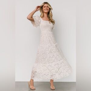 NWT Baltic Born Women’s Maxi Lace Boho Wedding Shower Party Summer Dress Sz M